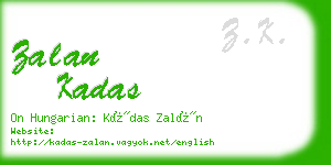 zalan kadas business card